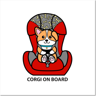 Corgi On Board Posters and Art